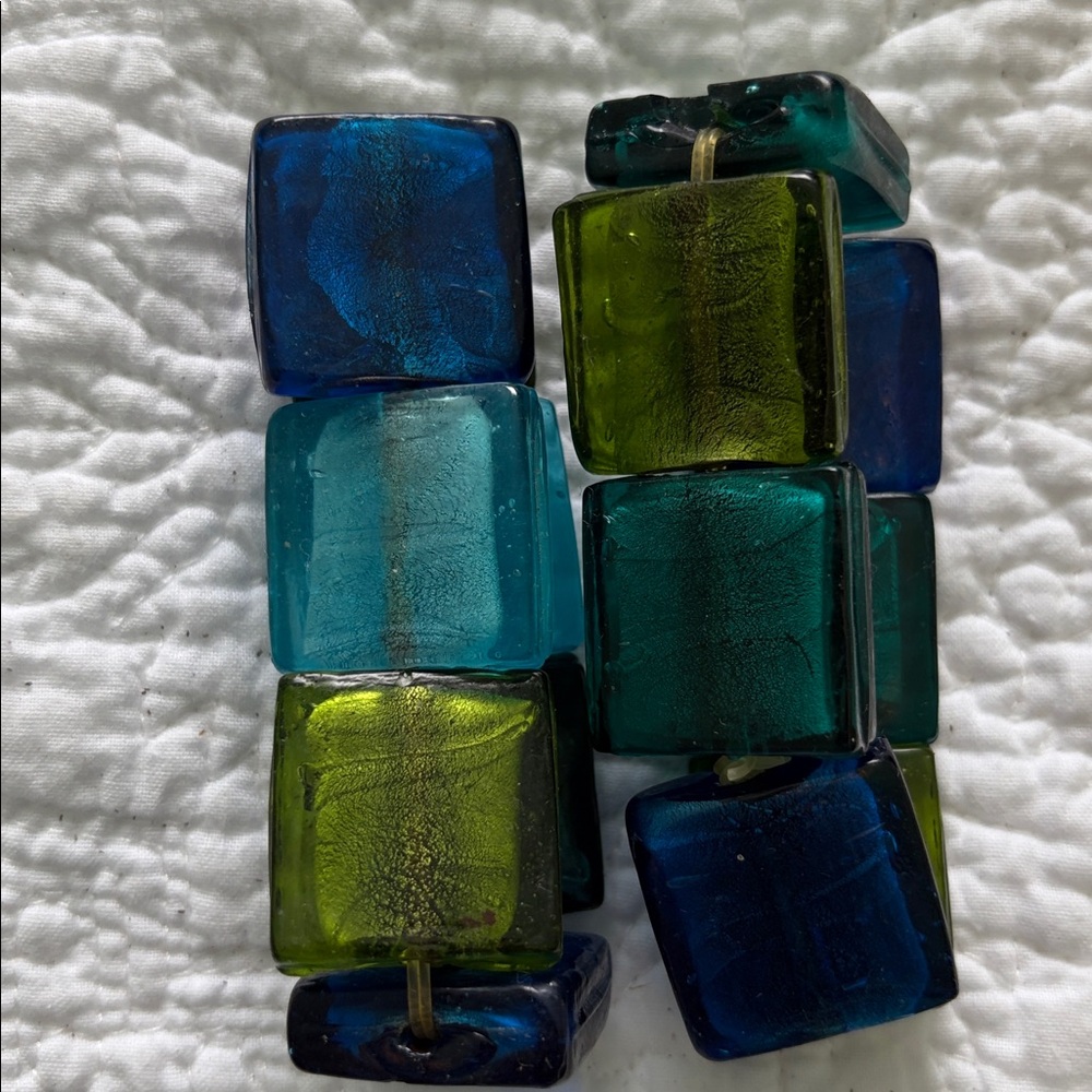 Glass Mosaic Accent bracelets (2)
